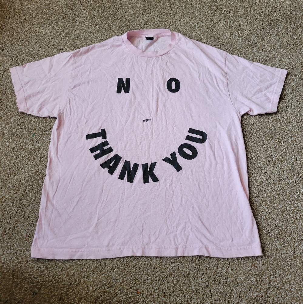 Light Pink No Thank You Unisex 10.Deep Pink T-Shirt